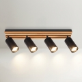 Brilagi - Насочващо осветително тяло SELE WOOD 4xGU10/30W/230V черно/дърво