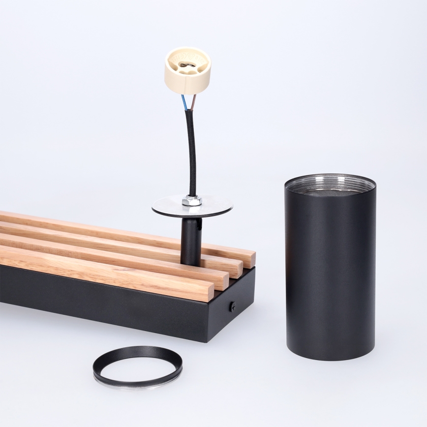 Brilagi - Насочващо осветително тяло SELE WOOD ACOUSTIC 4xGU10/30W/230V черно/дърво