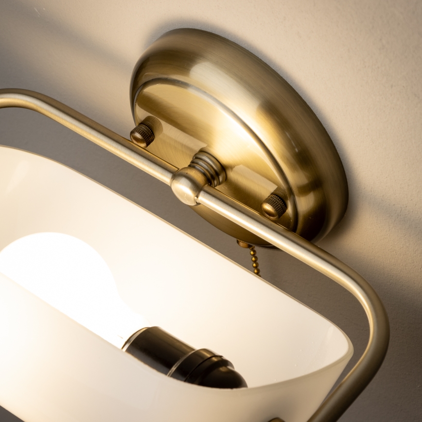 Brilagi - Настенна лампа BANK OFFICE 1xE27/60W/230V месинг/бяла