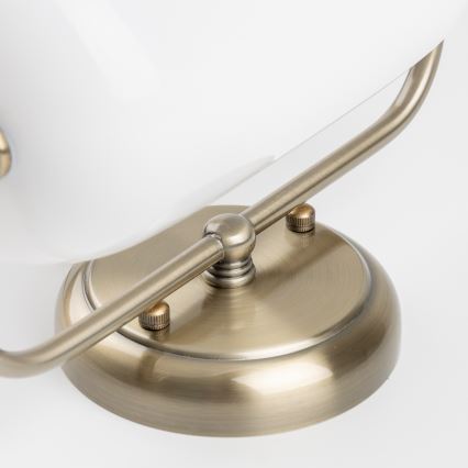 Brilagi - Настенна лампа BANK OFFICE 1xE27/60W/230V месинг/бяла