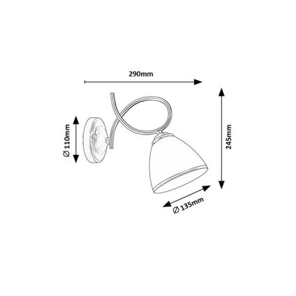 Brilagi - Настенна лампа FRED 1xE27/60W/230V златна
