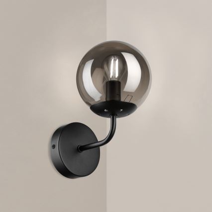 Brilagi - Настенна лампа MALIVA 1xE14/15W/230V черна/опушена