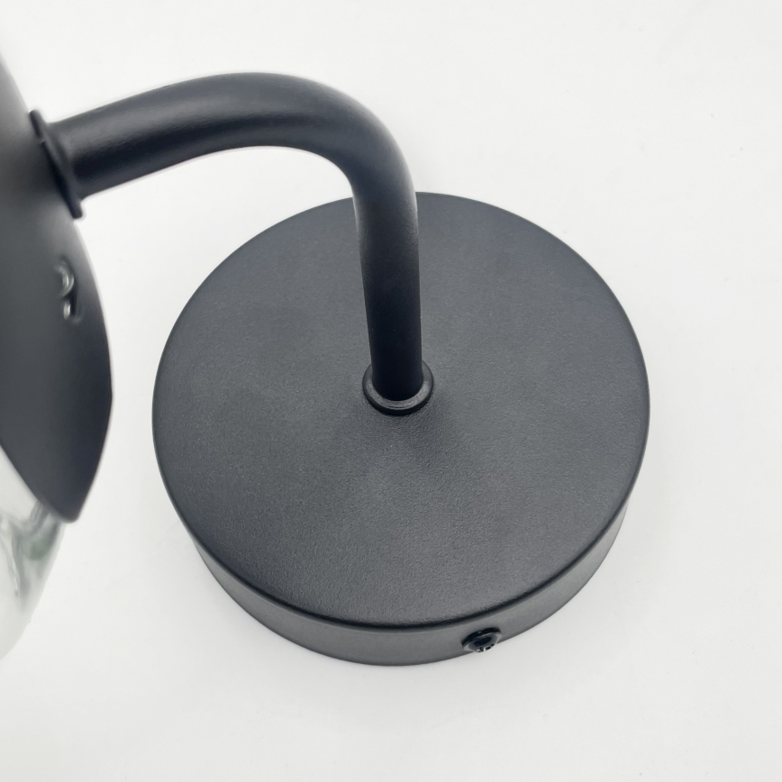 Brilagi - Настенна лампа MALIVA 1xE14/15W/230V черна/прозрачна