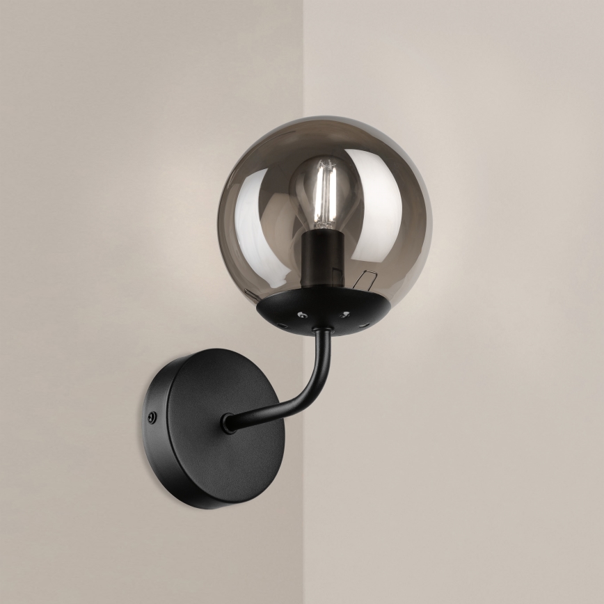 Brilagi - Настенна лампа MALIVA 1xE14/15W/230V черна/опушена