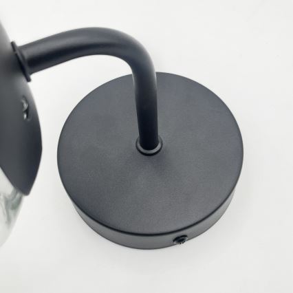 Brilagi - Настенна лампа MALIVA 1xE14/15W/230V черна/прозрачна