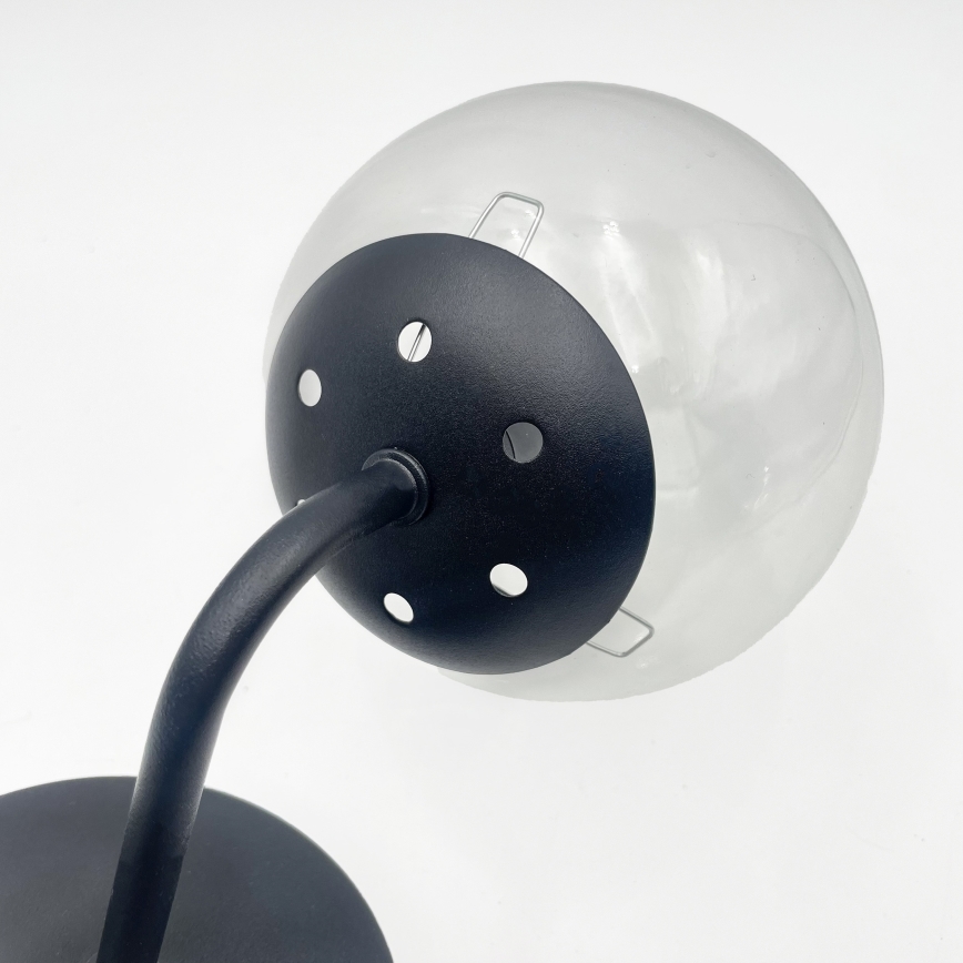 Brilagi - Настенна лампа MALIVA 1xE14/15W/230V черна/прозрачна