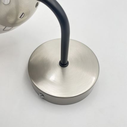 Brilagi - Настенна лампа MALIVA 1xE14/15W/230V матов хром/димно стъкло