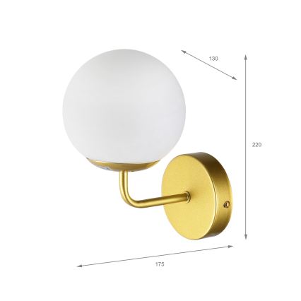 Brilagi - Настенна лампа MALIVA 1xE14/15W/230V златна/бяла