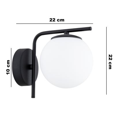 Brilagi - Настенна лампа MILO 1xE27/60W/230V черна