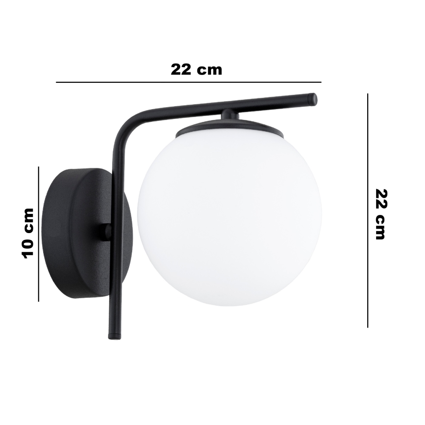 Brilagi - Настенна лампа MILO 1xE27/60W/230V черна