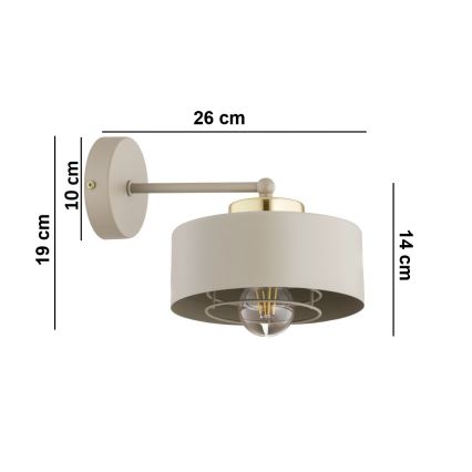 Brilagi - Настенна лампа SPRING 1xE27/60W/230V бежова/златна