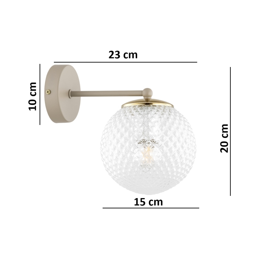Brilagi - Настенна лампа STELLA 1xE27/60W/230V бежова/златна