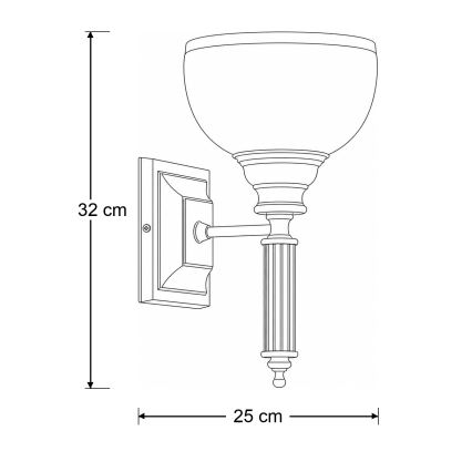 Brilagi - Настенна лампа TAURUS 1xE27/15W/230V бронзова