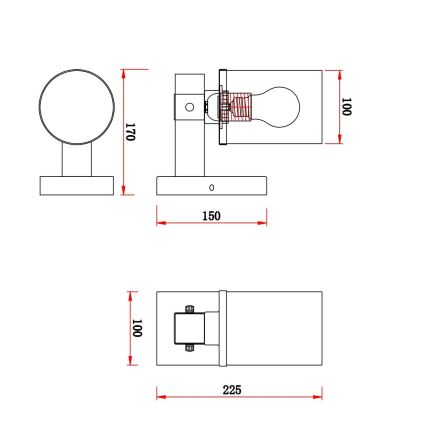 Brilagi - Настенна лампа VISTA 1xE27/60W/230V дъб