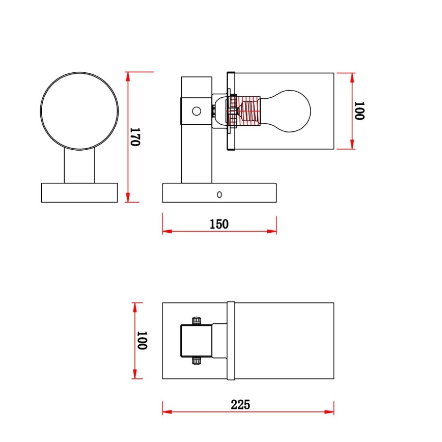 Brilagi - Настенна лампа VISTA 1xE27/60W/230V дъб
