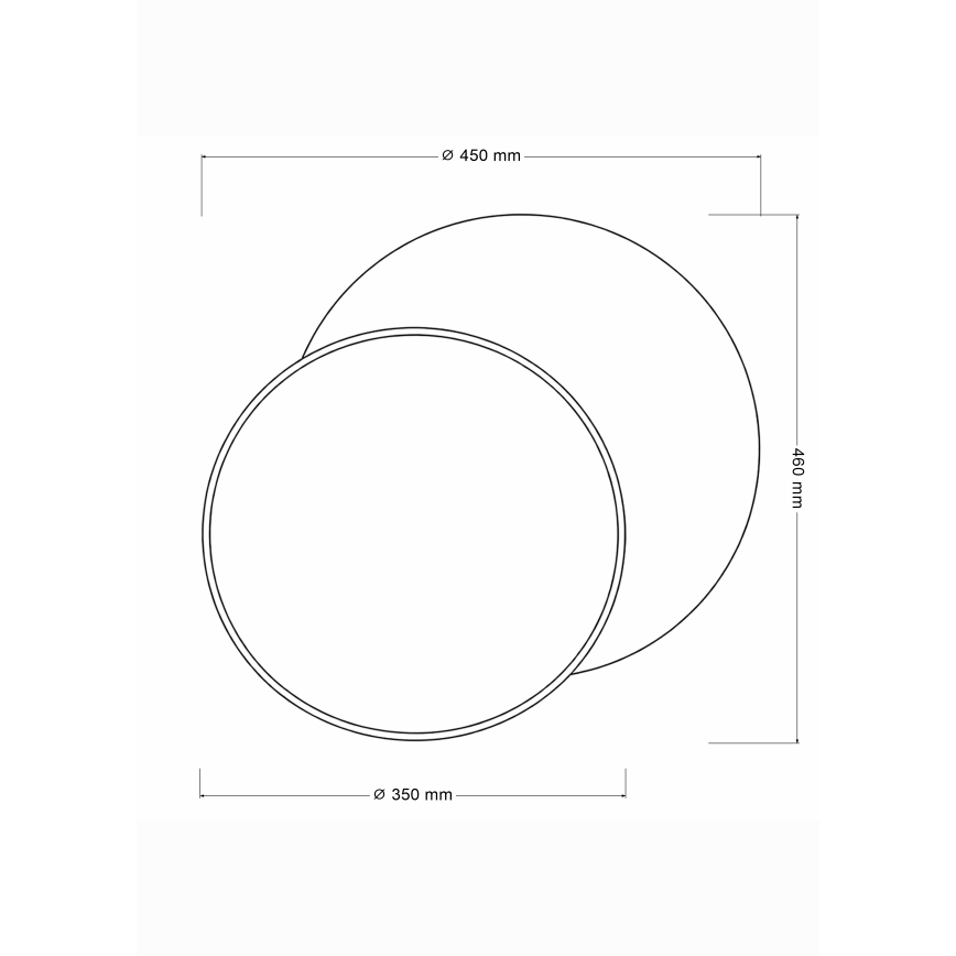 Brilagi - Настенно осветително тяло CIRCLES 1xE27/60W/230V Ø 45 см кремаво/сиво