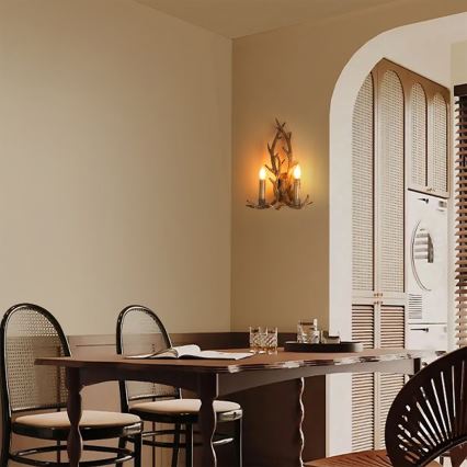 Brilagi - Настенно осветително тяло DEER 2xE14/10W/230V еленови рога