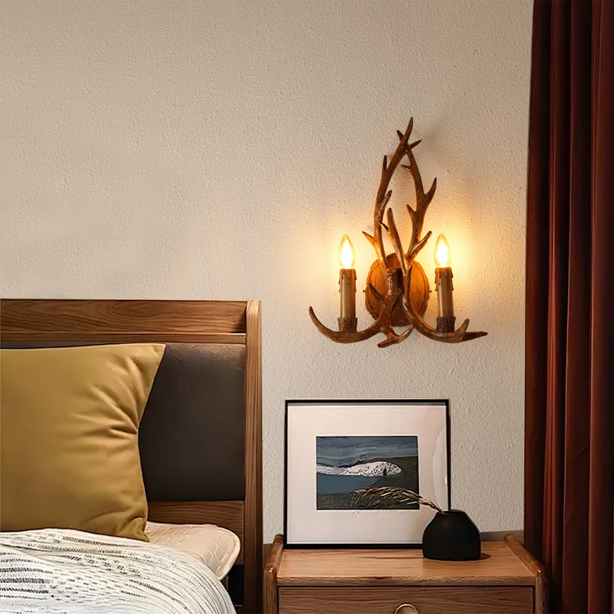 Brilagi - Настенно осветително тяло DEER 2xE14/10W/230V еленови рога