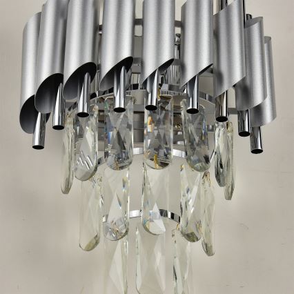 Brilagi - Настенно осветително тяло ECLIPSE 2xE14/10W/230V сребристо