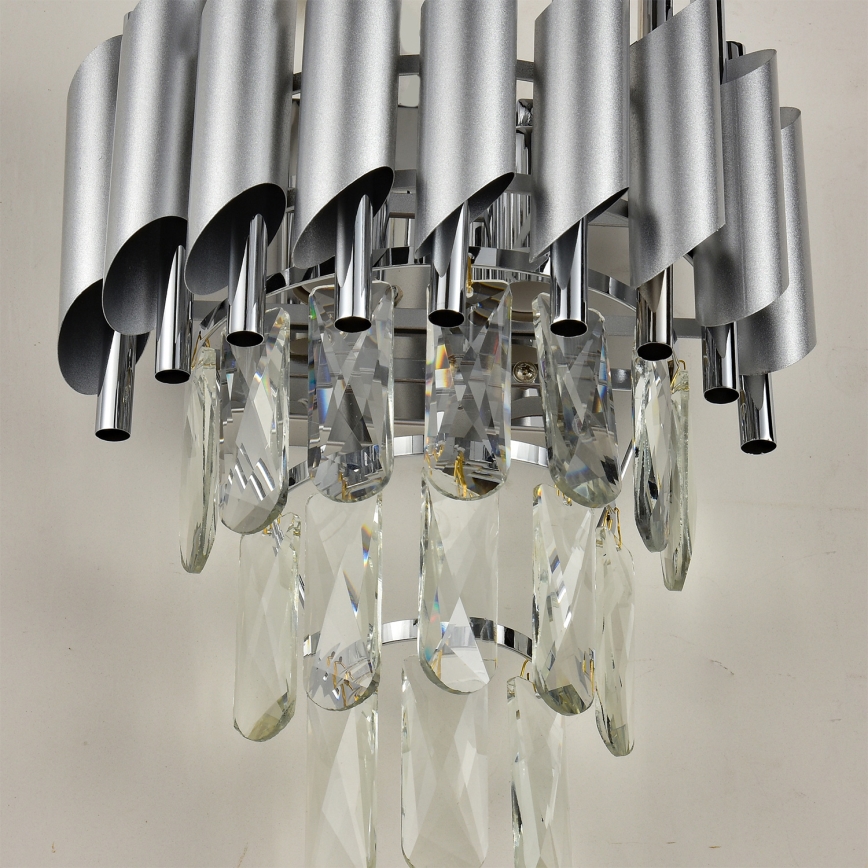 Brilagi - Настенно осветително тяло ECLIPSE 2xE14/10W/230V сребристо