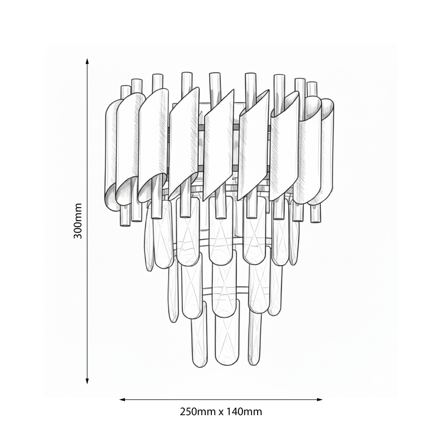 Brilagi - Настенно осветително тяло ECLIPSE 2xE14/10W/230V сребристо