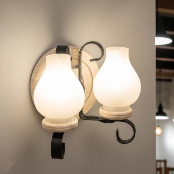 Brilagi - Настенно осветително тяло ROATA APLICA 2xE14/40W/230V дъб