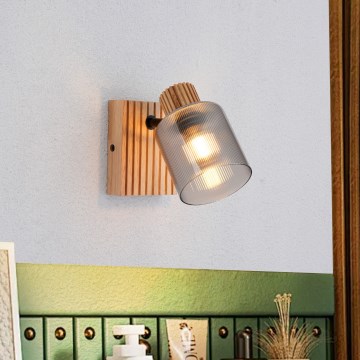Brilagi - Настенно спот осветително тяло HYGGE 1xE14/15W/230V каучуково дърво/димчато
