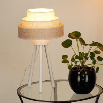 Brilagi - Настолна лампа ALASKA LUNETA 1xE27/15W/230V сив/кремав