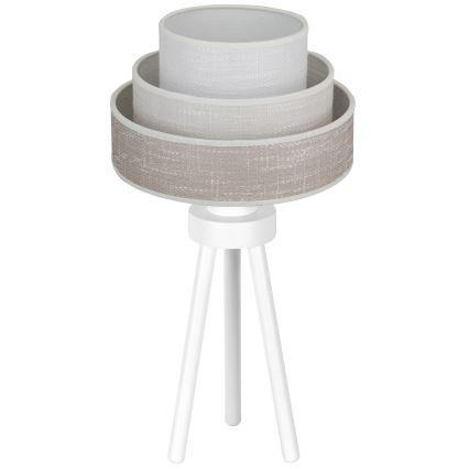 Brilagi - Настолна лампа ALASKA LUNETA 1xE27/15W/230V сив/кремав