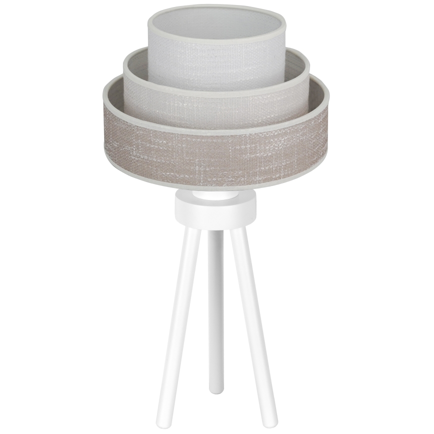 Brilagi - Настолна лампа ALASKA LUNETA 1xE27/15W/230V сив/кремав