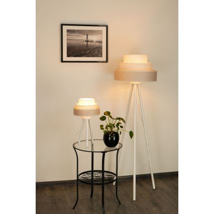 Brilagi - Настолна лампа ALASKA LUNETA 1xE27/15W/230V сив/кремав