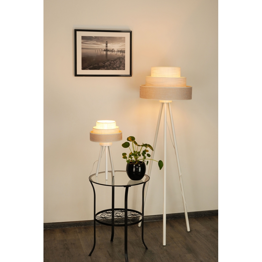 Brilagi - Настолна лампа ALASKA LUNETA 1xE27/15W/230V сив/кремав