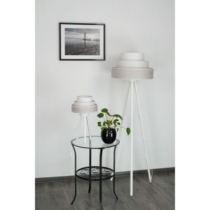 Brilagi - Настолна лампа ALASKA LUNETA 1xE27/15W/230V сив/кремав