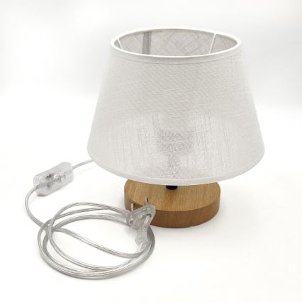 Brilagi - Настолна лампа ANTHONY 1xE27/60W/230V дъб/бял