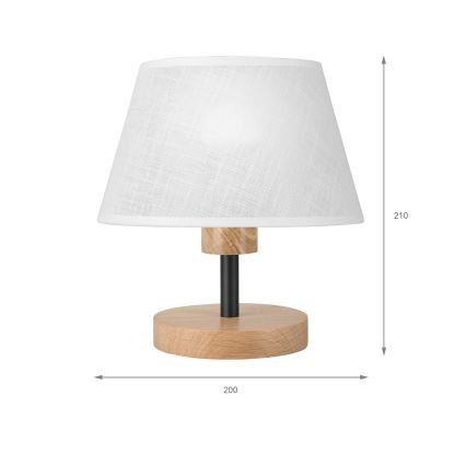 Brilagi - Настолна лампа ANTHONY 1xE27/60W/230V дъб/бял