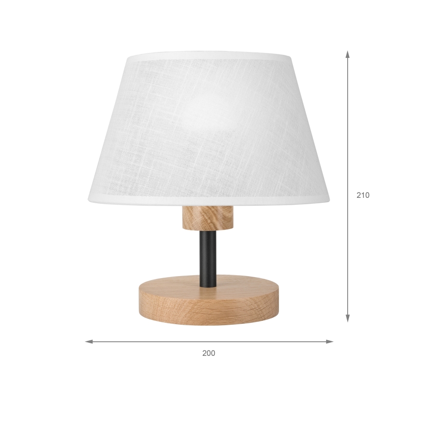 Brilagi - Настолна лампа ANTHONY 1xE27/60W/230V дъб/бял