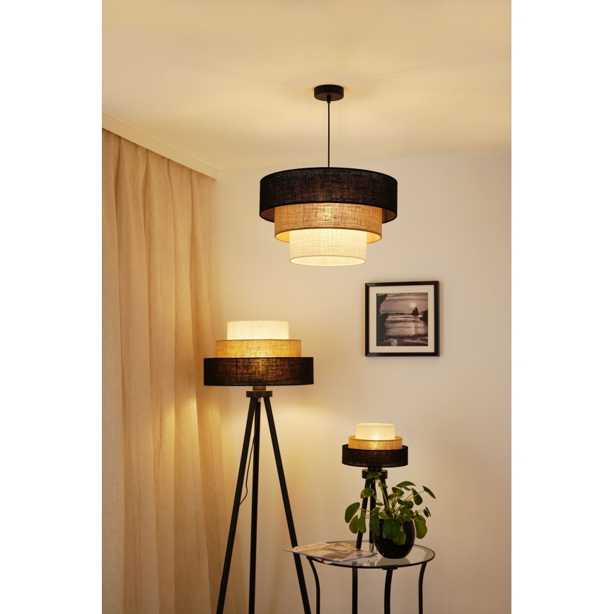 Brilagi - Настолна лампа ASPEN LUNETA 1xE27/15W/230V черен/бежов/кремав