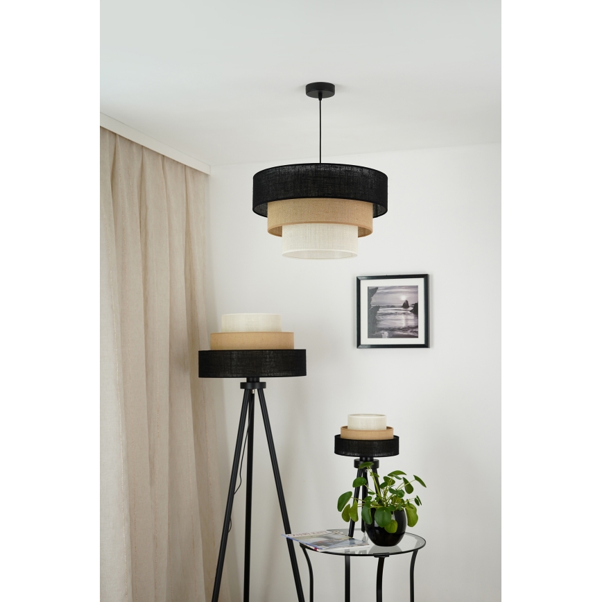 Brilagi - Настолна лампа ASPEN LUNETA 1xE27/15W/230V черен/бежов/кремав