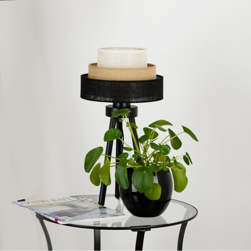 Brilagi - Настолна лампа ASPEN LUNETA 1xE27/15W/230V черна/бежова/кремава