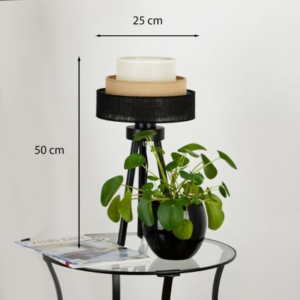 Brilagi - Настолна лампа ASPEN LUNETA 1xE27/15W/230V черна/бежова/кремава