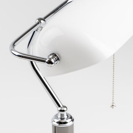 Brilagi - Настолна лампа BANK OFFICE 1xE27/60W/230V черна/сребриста/бяла