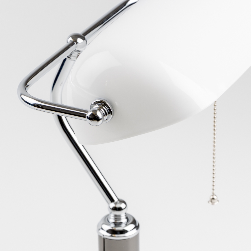 Brilagi - Настолна лампа BANK OFFICE 1xE27/60W/230V черна/сребриста/бяла