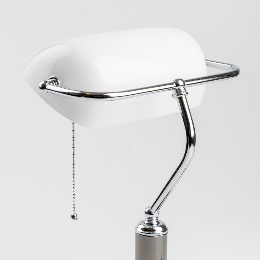 Brilagi - Настолна лампа BANK OFFICE 1xE27/60W/230V черна/сребриста/бяла