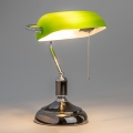 Brilagi - Настолна лампа BANK OFFICE 1xE27/60W/230V черна/сребриста/зелена
