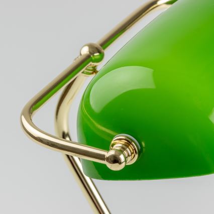 Brilagi - Настолна лампа BANK OFFICE 1xE27/60W/230V черна/златна/зелена