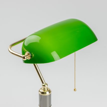 Brilagi - Настолна лампа BANK OFFICE 1xE27/60W/230V черна/златна/зелена