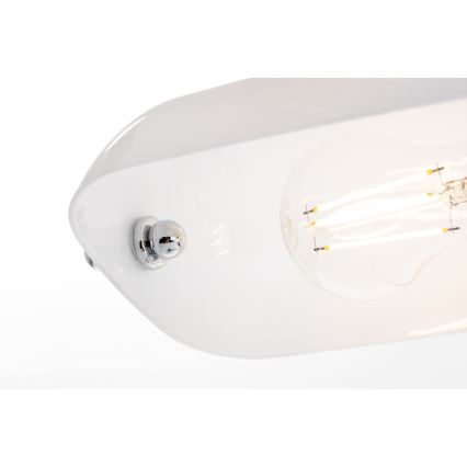 Brilagi - Настолна лампа BANK OFFICE 1xE27/60W/230V лъскав хром/бял