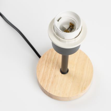 Brilagi - Детска настолна лампа BOBO WOOD 1xE27/25W/230V дъб/черна/розова
