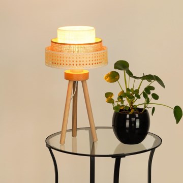 Brilagi - Настолна лампа CEDAR LUNETA 1xE27/15W/230V бежов/кафяв/кремав