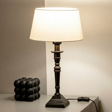 Brilagi - Настолна лампа CERIA 1xE27/60W/230V pr. 25 cm черна/бяла